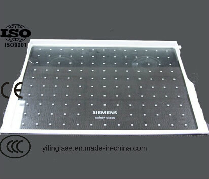 Line Pattern Fritted Fridge Shelf Glass