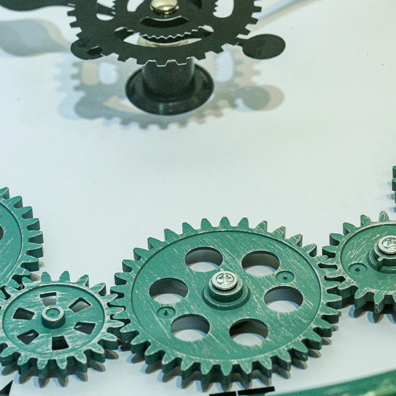 Vintage Gear Wall Clock Easy to Read Digital Design Luxury Customized Large Size Plastic Wall Decor