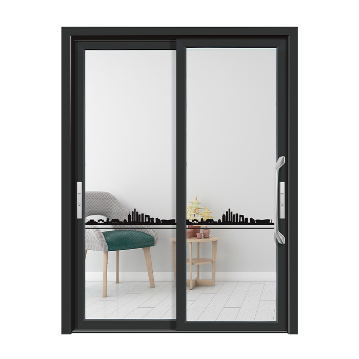 Patio Door Frame Fire Rated Door Aluminum Sliding Door with Handle