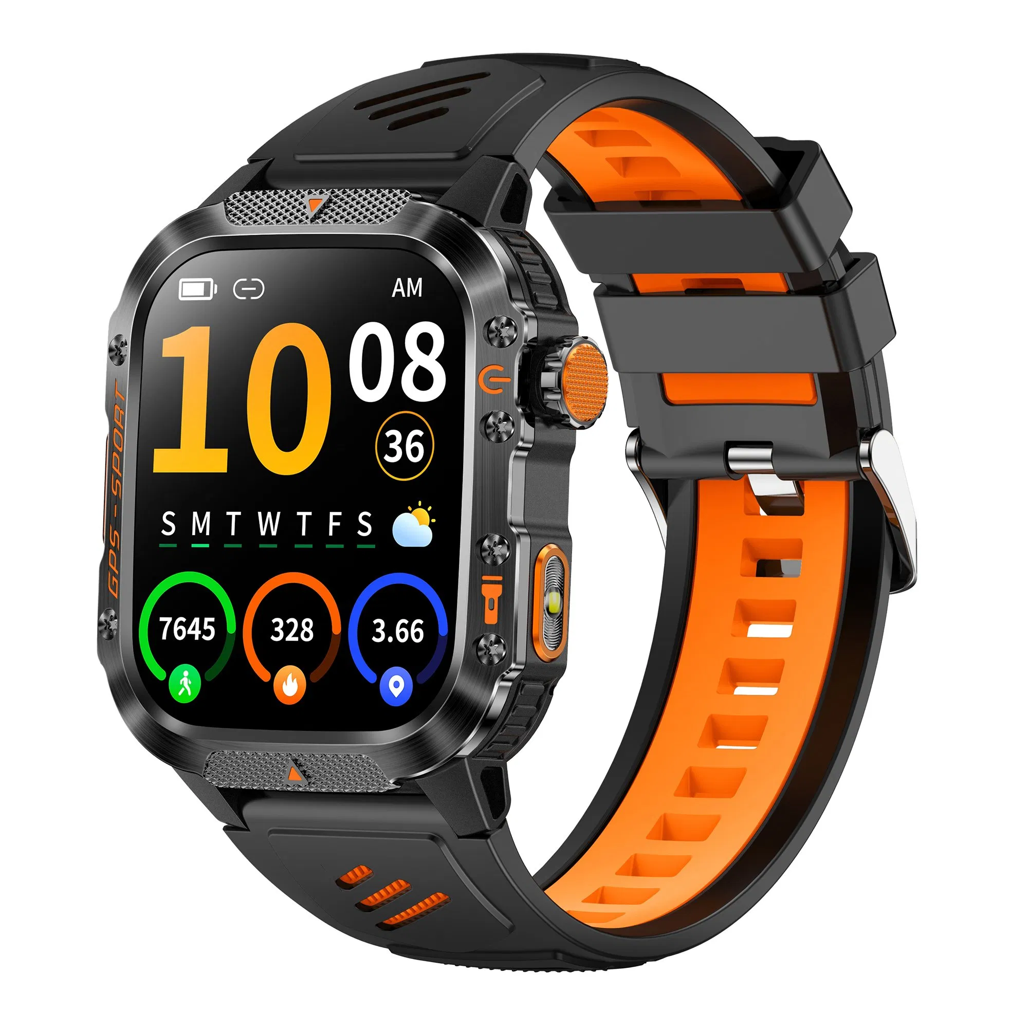 Ht36 Smartwatch with GPS Tracking – Waterproof Outdoor Fitness Smart Watch with Heart Rate Monitor, Sleep Tracker & Step Counter
