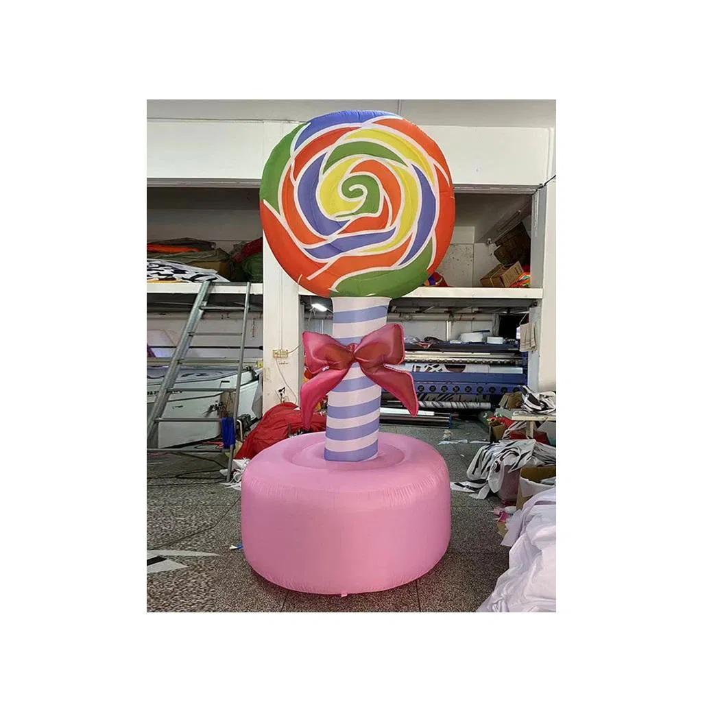 Fashion New Style Pretty 2m Giant Inflatable Lolly Candy Balloon Inflatable Lollipop Candy Model for Decoration