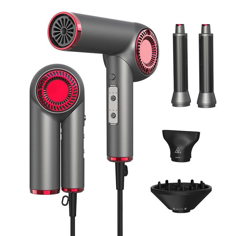 Electric Plastic 15oow 3-Speed High-Power High-Speed Negative Lon Foldable Hair Dryer Concentrator Nozzle DC Motor Household Use