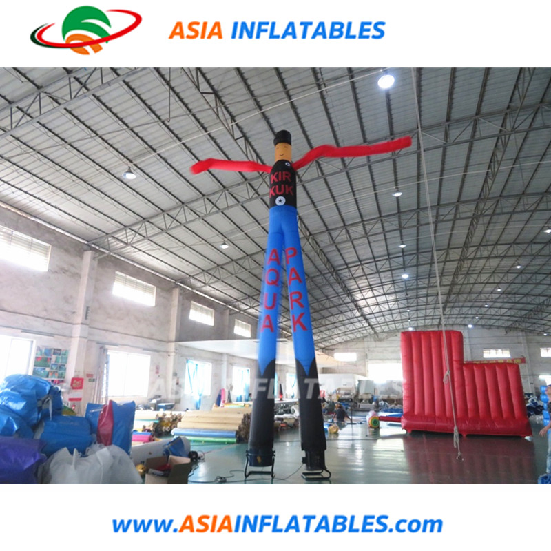 Inflatable Two Legged Girl Air Sky Dancer Multi-Color Double Leg Tube Man