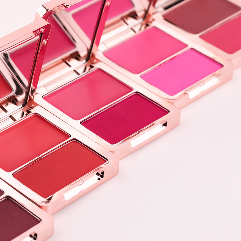 Dual-Texture Blush Palette: Creamy and Powdered Blush Combo