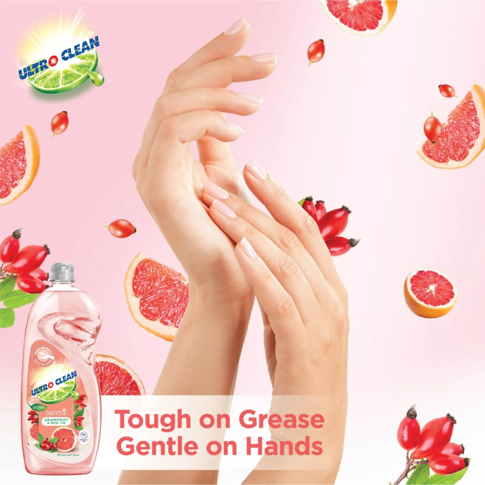 1L Grapefruit Kitchen Label Design Dishwash Liquid