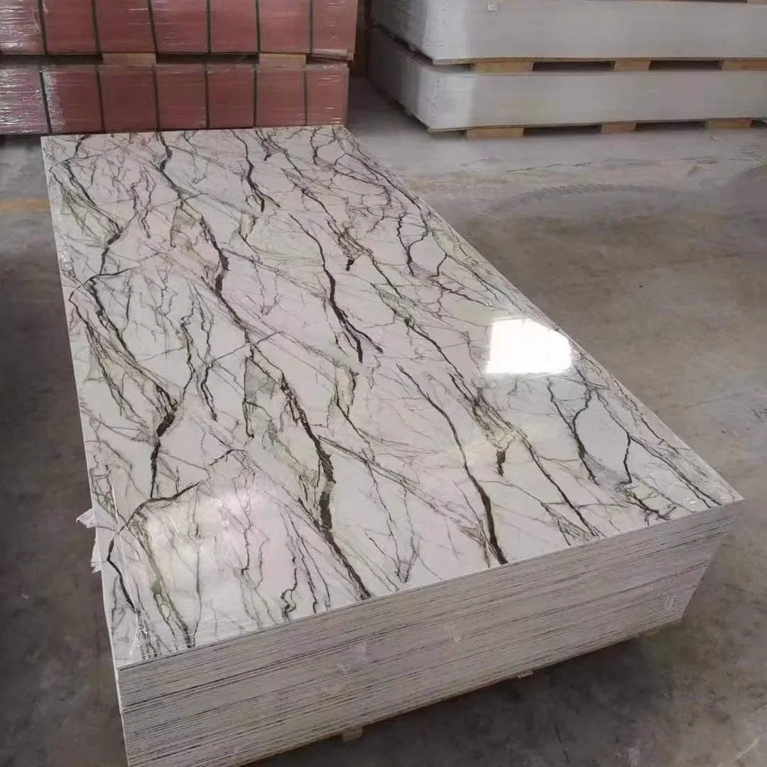 4*8 Feet PVC False Marble Sheet High Glossy UV Marble Alternative Falso De Marmol PVC