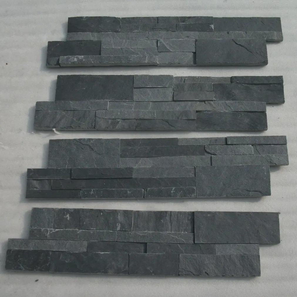 Black Slate Cultural Stone for Decoration Interior Design Flooring Wall Cladding