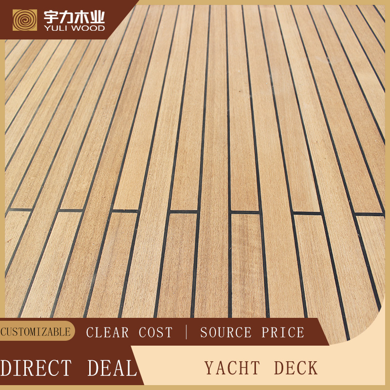 Myanmar Teak Flooring White Strip Composite Panels Corrosion-Resistant Yacht Indoor Flooring