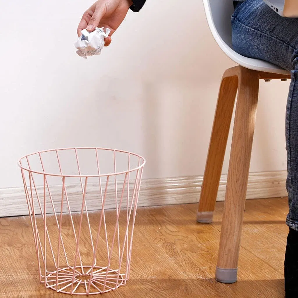 The Hollow Design of The Trash Can Wire Basket for Planter Pot