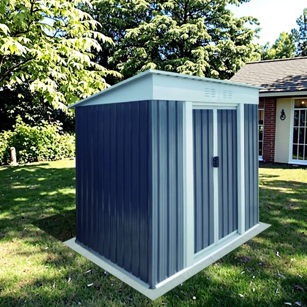 6*4FT Weatherproof Outdoor Storage Shed for Allseason Use and Garden Equipment Protection Casetta Giardino