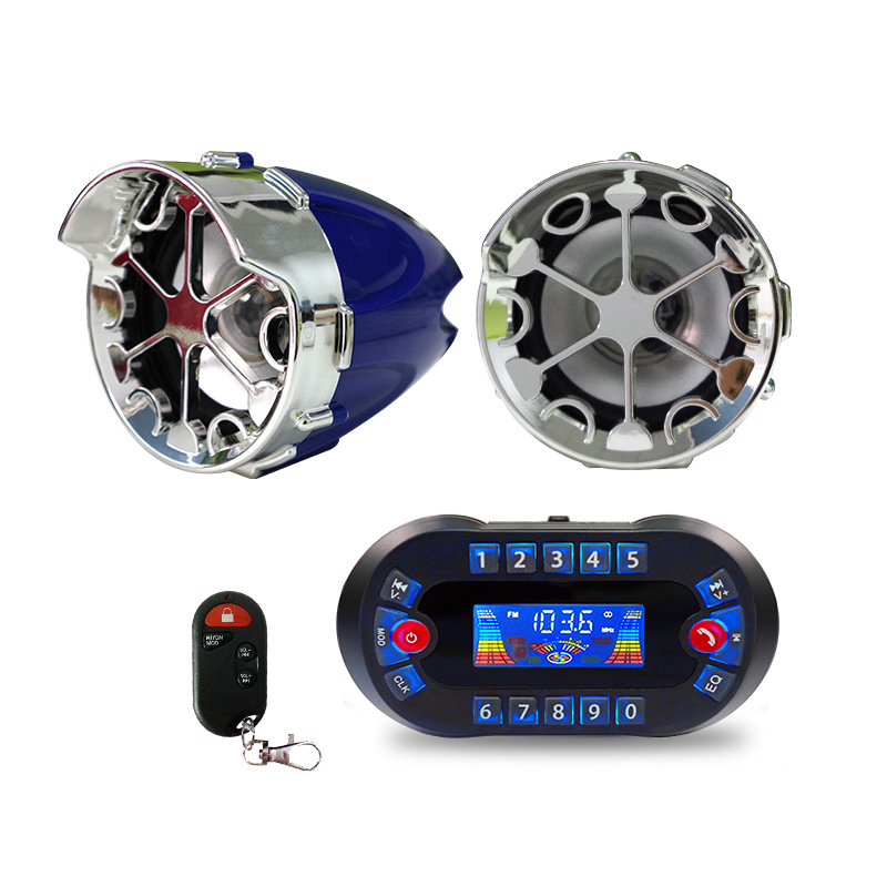 Wholesale Motorcycle Car Audio Bluetooth Waterproof Subwoofer MP3 Display Audio