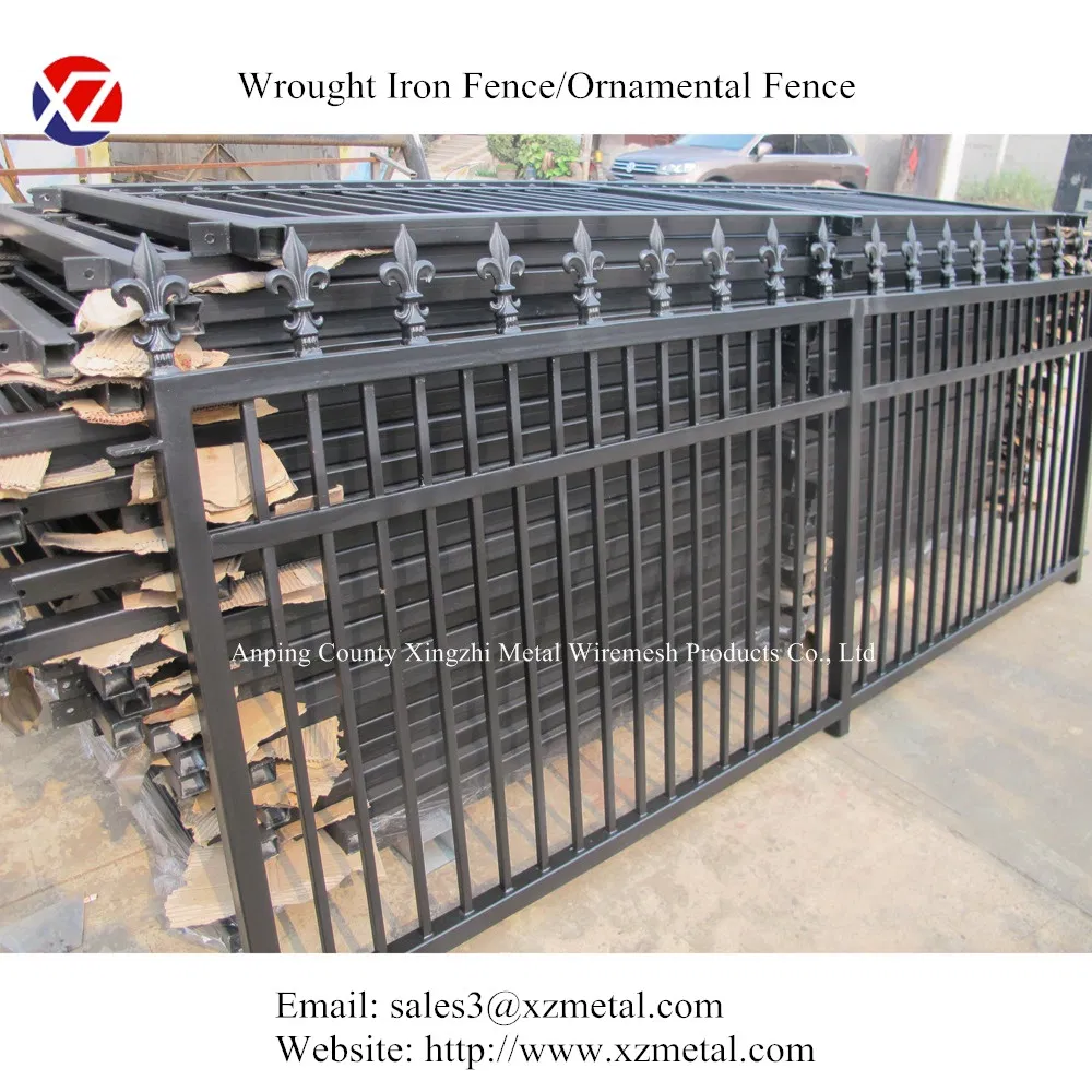 Black Powder Coated Wrought Iron Fence