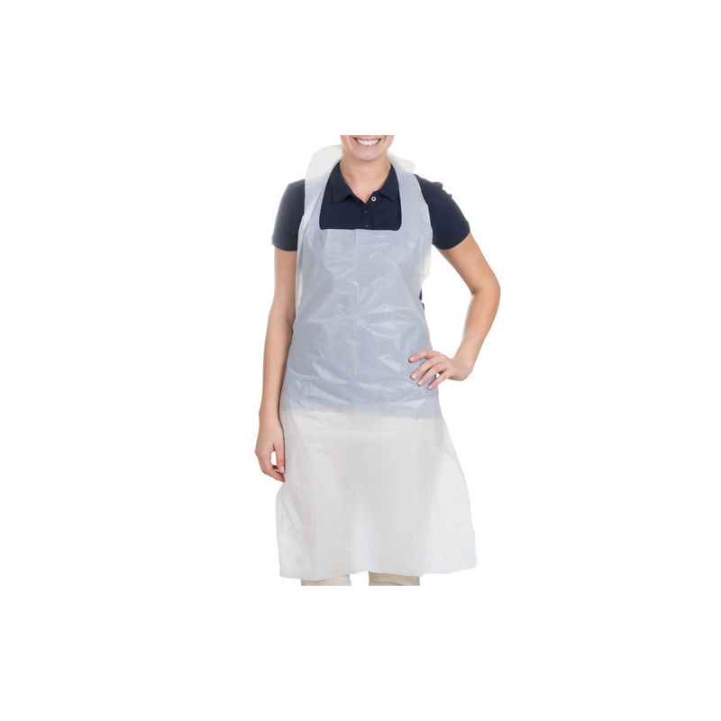 Durable Disposable Yellow Polyethylene Bib Apron for Food Service
