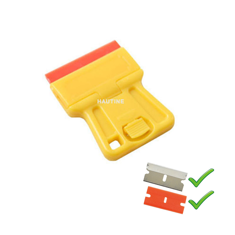 Cleaning Scraper Plastic Razor Scraperw/Double-Edged Plastic Blades or Metal Blades