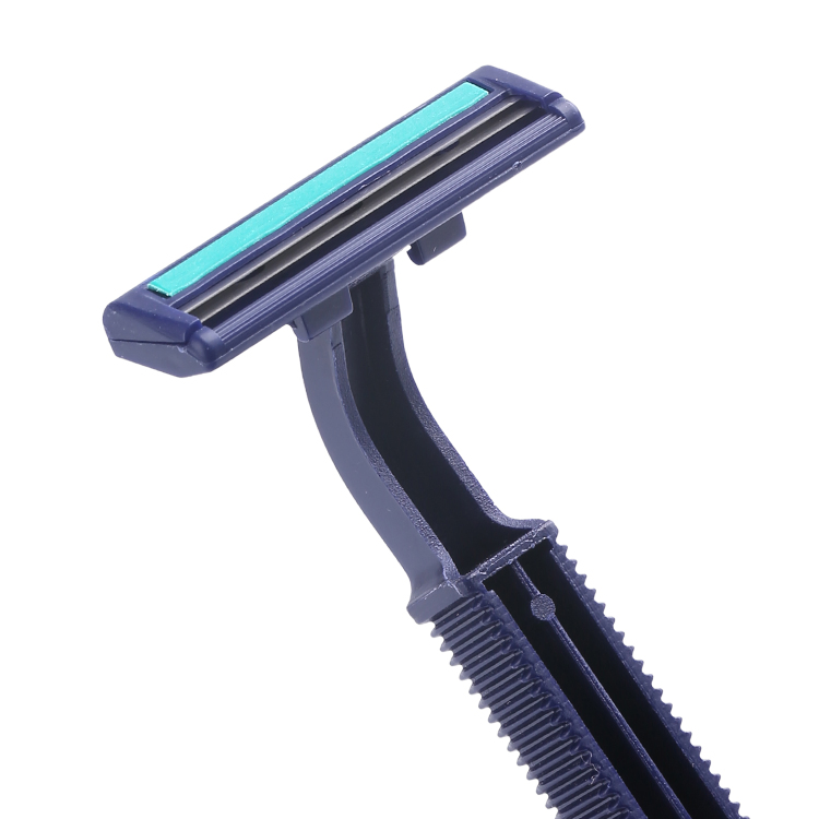 Twin Blade Disposable Razor with Lubricant Strip for Hotel