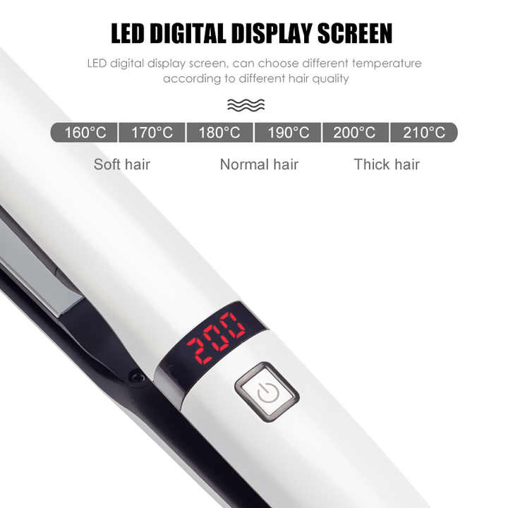 OEM Electric Wet and Dry Hair Straightener Flat Iron Plywood Multi-Speed Temperature Curling Iron