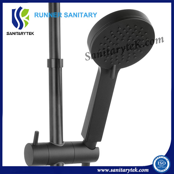 Black Rainfall Shower Set with Thermostatic Mixer (SL229-BL)