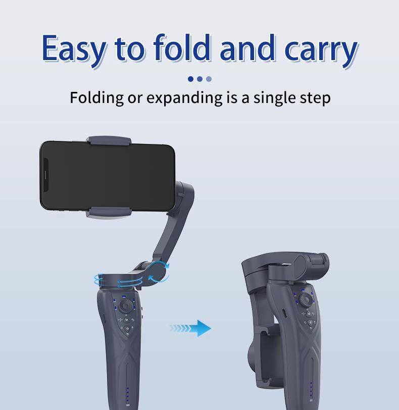 Стабилизатор Gimbal F12 со складным штативом и подсветкой