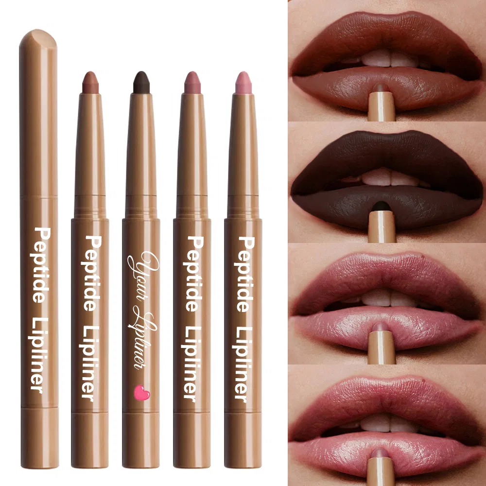 Wholesale Makeup Peptide Lipliner Custom Vegan Creamy Brown Lip Liner