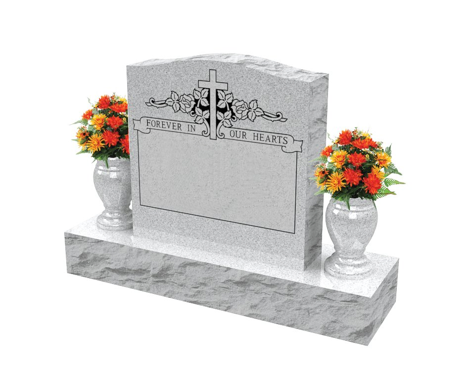 China Factory Tombstone Headstone Monument with Vase