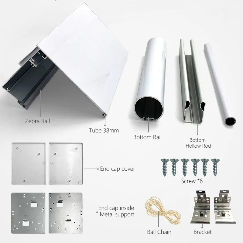 Premium Aluminum Alloy Roller Blinds Bottom Rail for Interior and Exterior Decoration