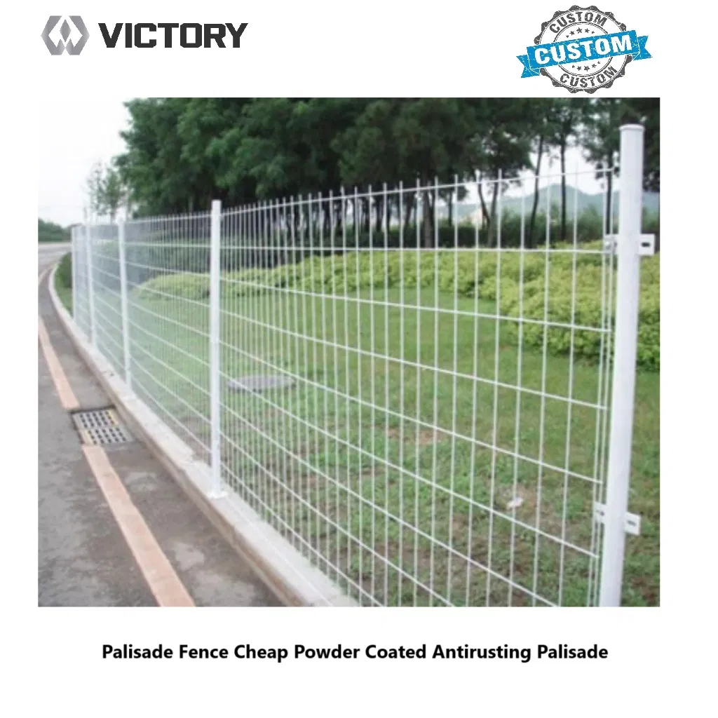 Heavy-Duty Powder Coated Wire Mesh Palisade Security Fencing