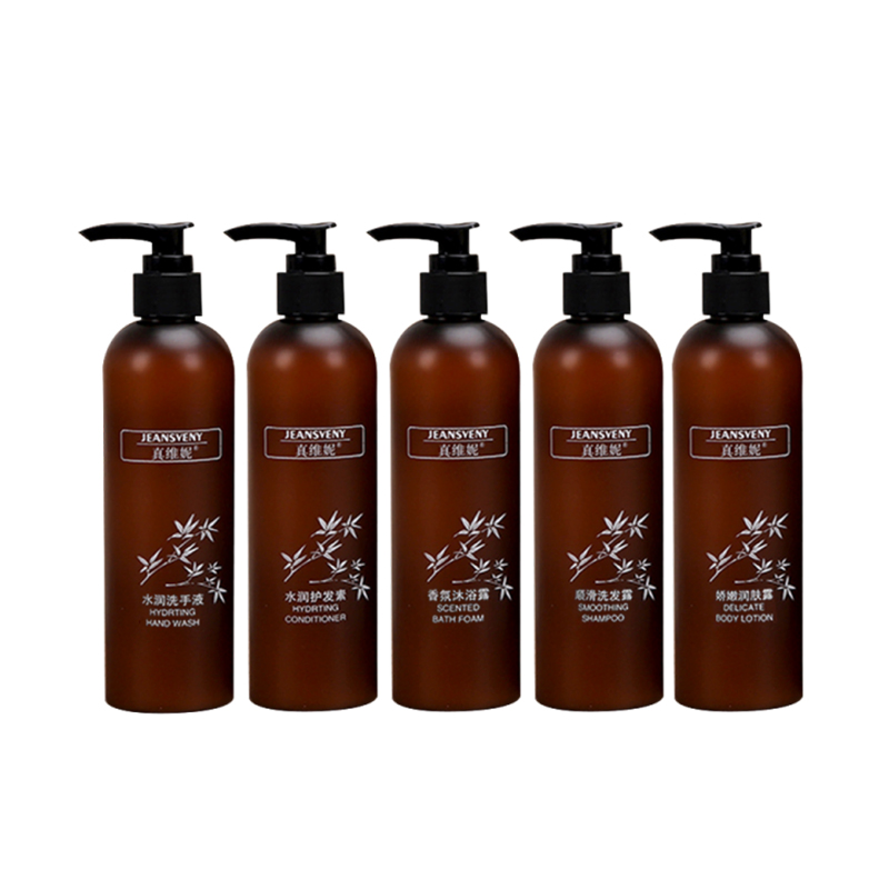 Customizable 300ml Hotel Shampoo Shower Gel Hair Conditioner Body Lotion Economic Hotel Amenities Hotel Toiletries Wholesale 5 Star