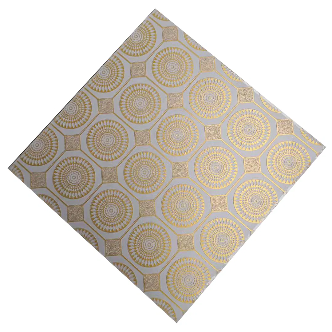 600mm Gypsum False Ceiling PVC Coated Film Laminated PVC Gypsum Ceiling Tile Gypsum Board