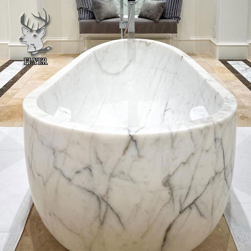 Мраморная ванна Carrara White