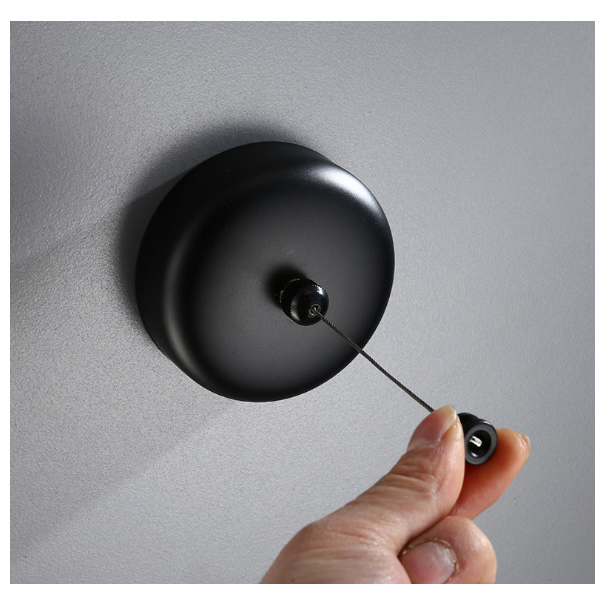 Retractable Black Clothes Line Indoor Laundry Single Clothesline Stainless Steel