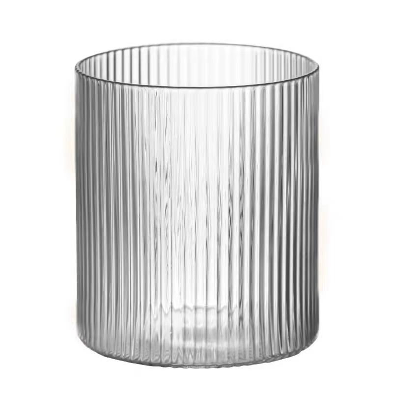 Twisted Crystal Striped Whiskey Glass Vertical Stripes Tumbler Cocktail Wine Cup Barware