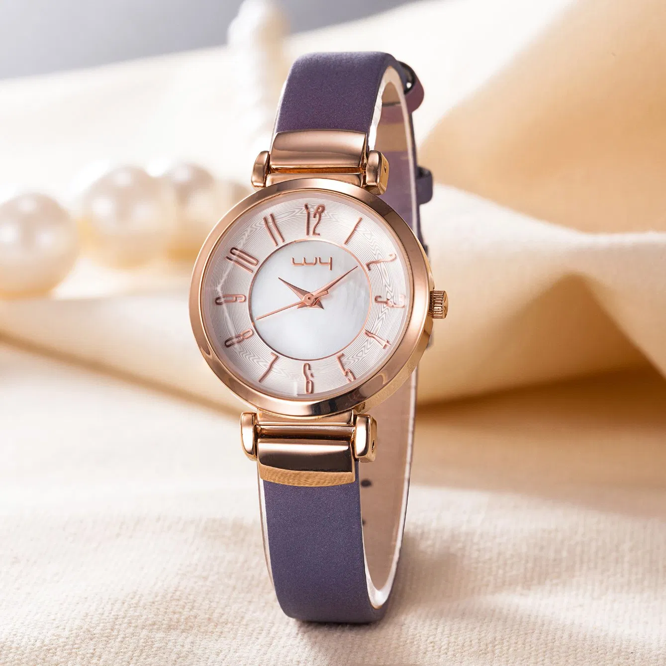 ODM Fashion Leather Strap Quartz Classic Ladies Wrist Watch Wy-093