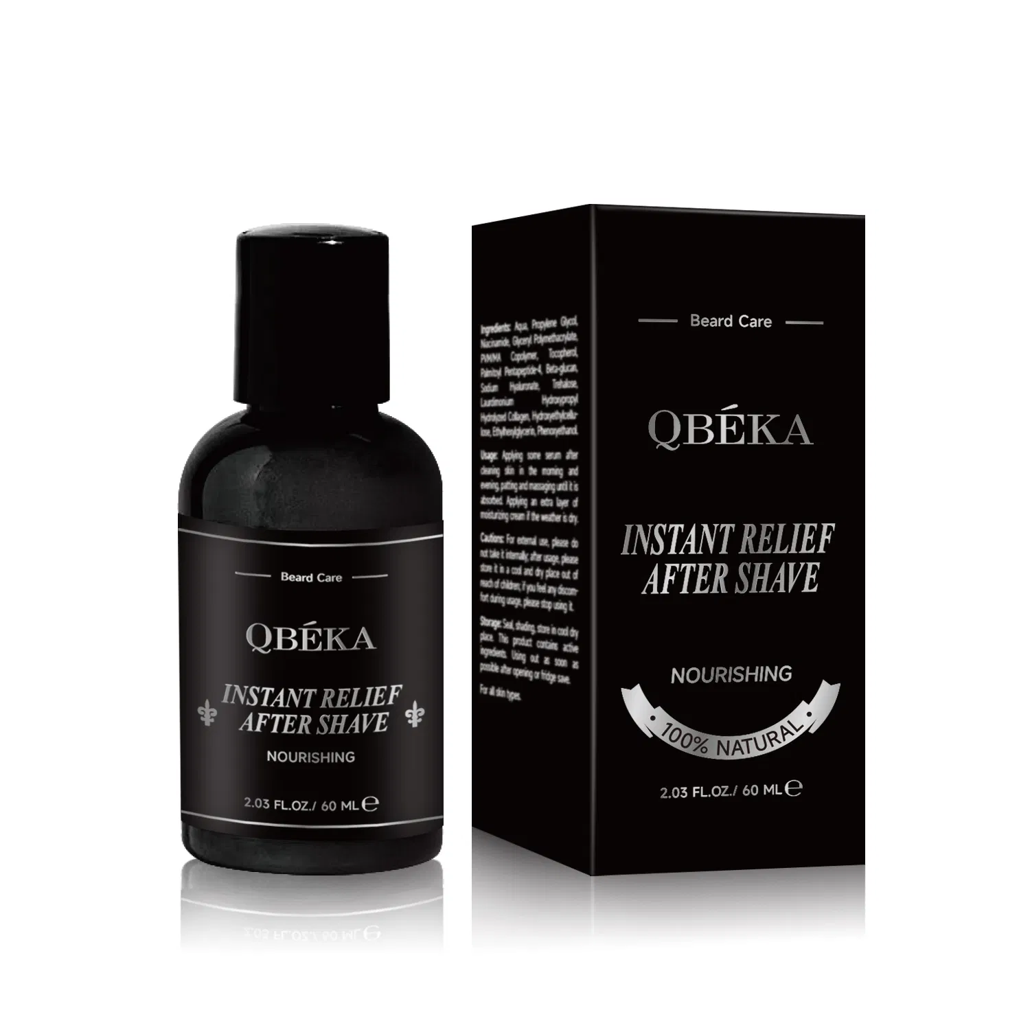 Qbeka Instant Relief After Shave Toner Refreshing Soothing Long-Lasting Hydrating Moisturizing Alcohol-Free Formula