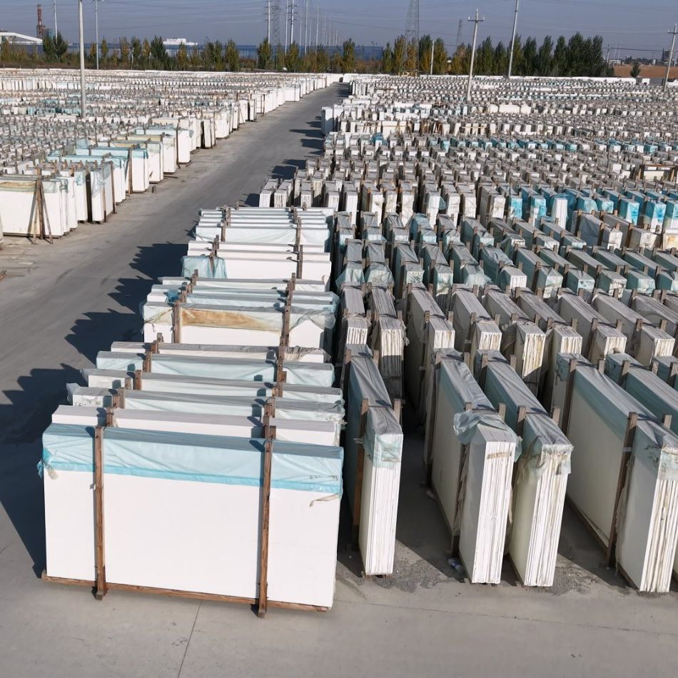 Artificial Marble Pure White Inorganic for Exterior Wall Cladding & Countertop