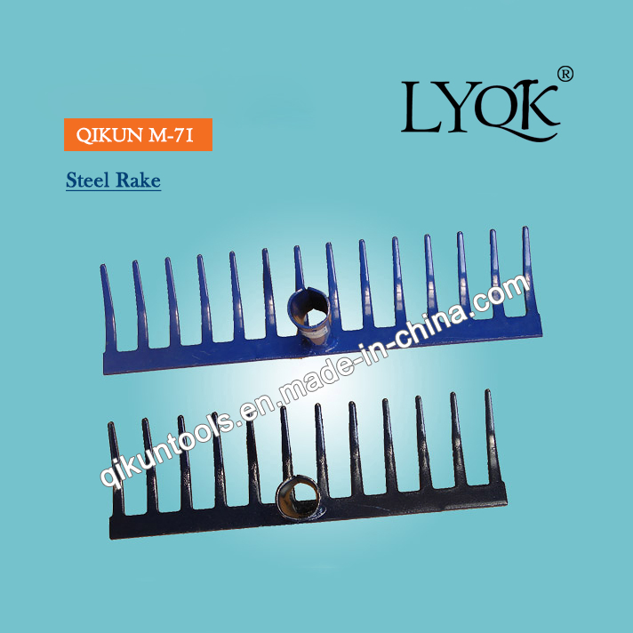 M-68 Garden Rake with Manual Drop Forged Steel and Sharpened End
