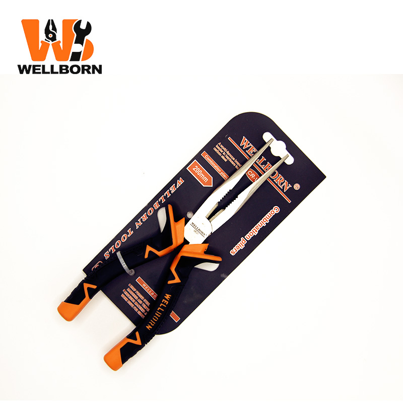 8-Inch Needle-Nose Pliers with Comfortable Grip Large Ear Handles. Durable 45# Steel 8-Inch Needle-Nose Pliers with Enhanced Grip. Ergonomic 8-Inch Needle-Nose