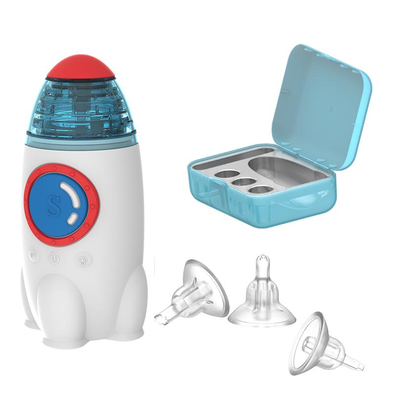 Built-in Music Rechargeable Infant Nose Cleaner Pump Silicone Electric Baby Nasal Aspirator