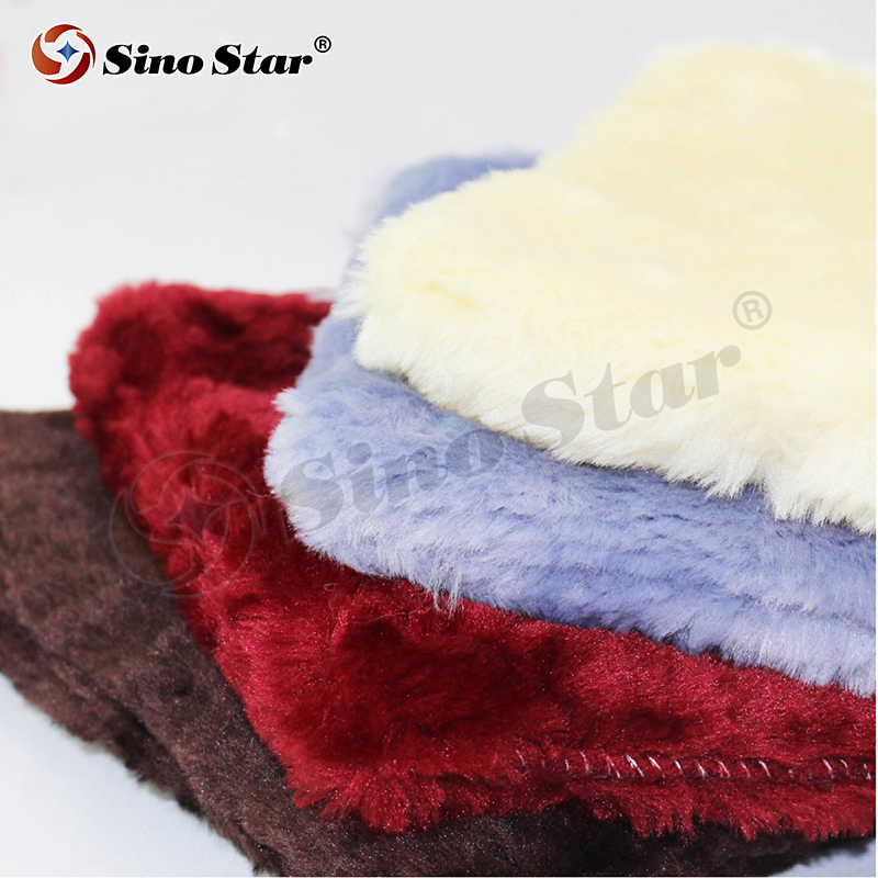 Sino Star Sheepskin Car Wash Pad Polishing Mittens Color Customized