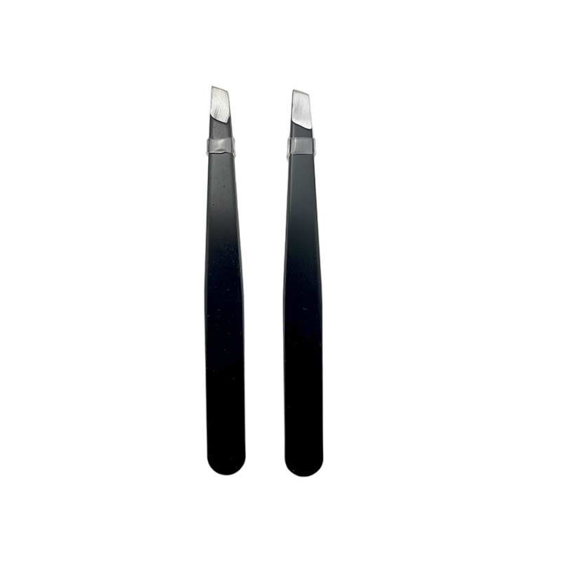 Customized High Precision Portable Stainless Steel Light Slanted Eyebrow Tweezer