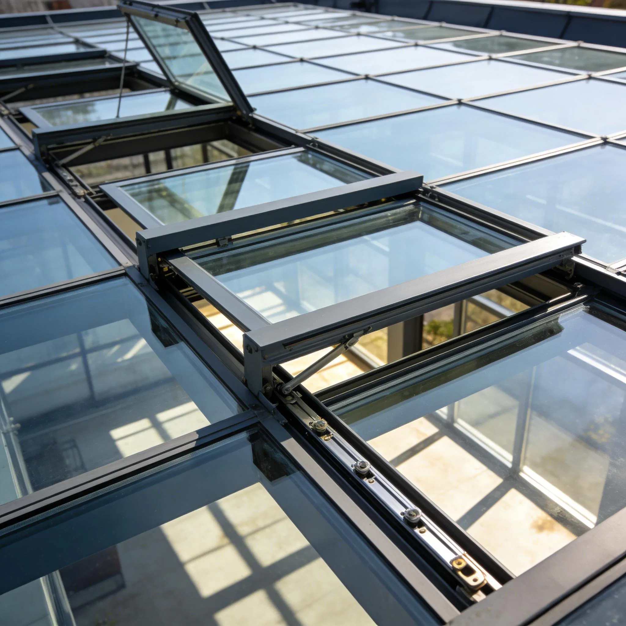 Functional Aluminum Alloy Sliding Skylight for Easy Operation