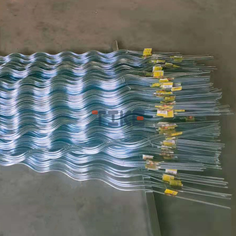Ribbed Galvanised Steel Spiral Rod Plant Supports