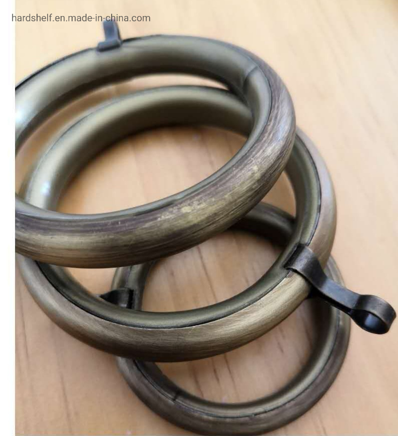 Brass Iron Plastic Material Circle Round Golden Satin Nickel Chrome Plated Greece Spain Curtain Ring