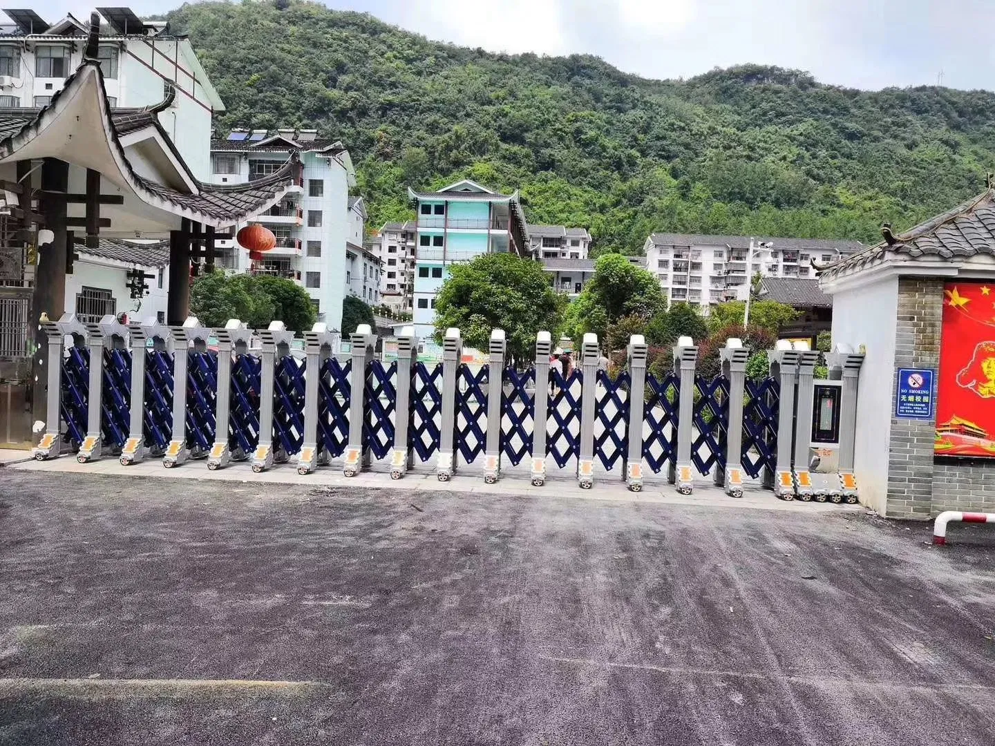 Automatic Retractable Electric Sliding Gate, Security Stainless Steel Folding Gate