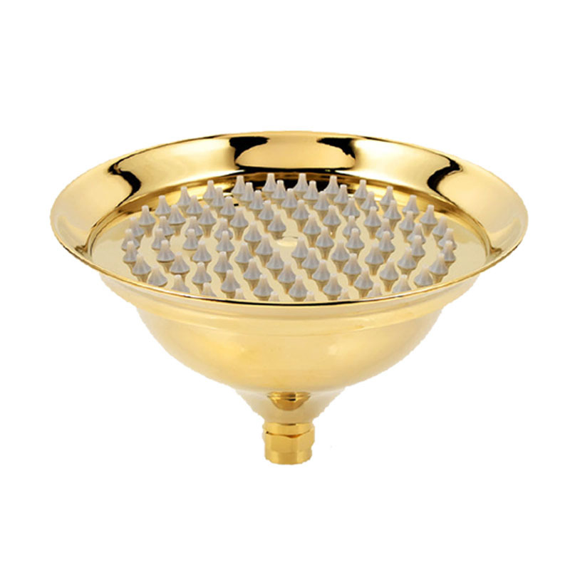 High Grade Brass Gold Chrome 8" Vintage Rainfall Shower Head Round Top Spray Rain Shower Head