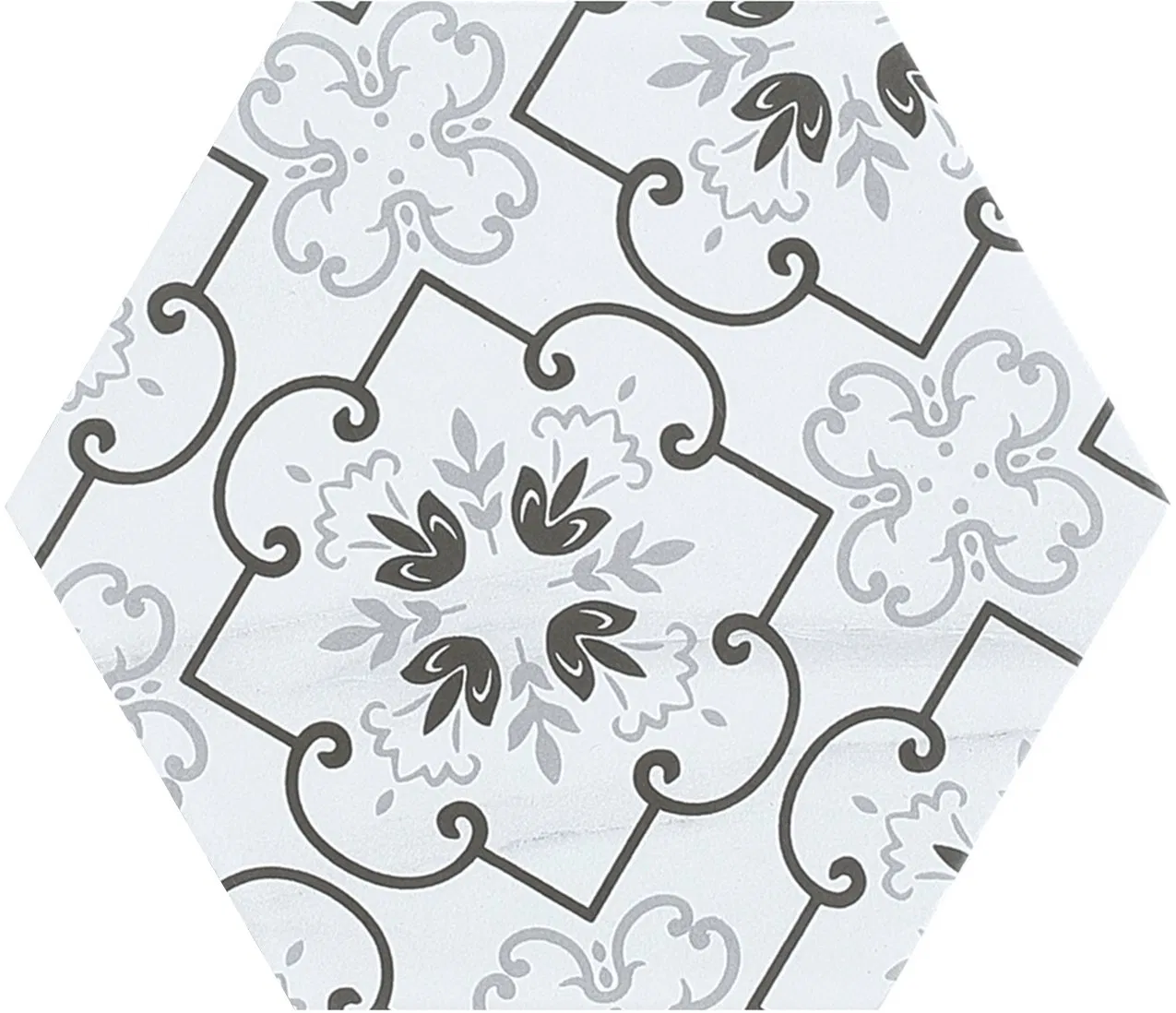 Hexatread Porcelain Wall and Floor Tile for Kitchen Bath