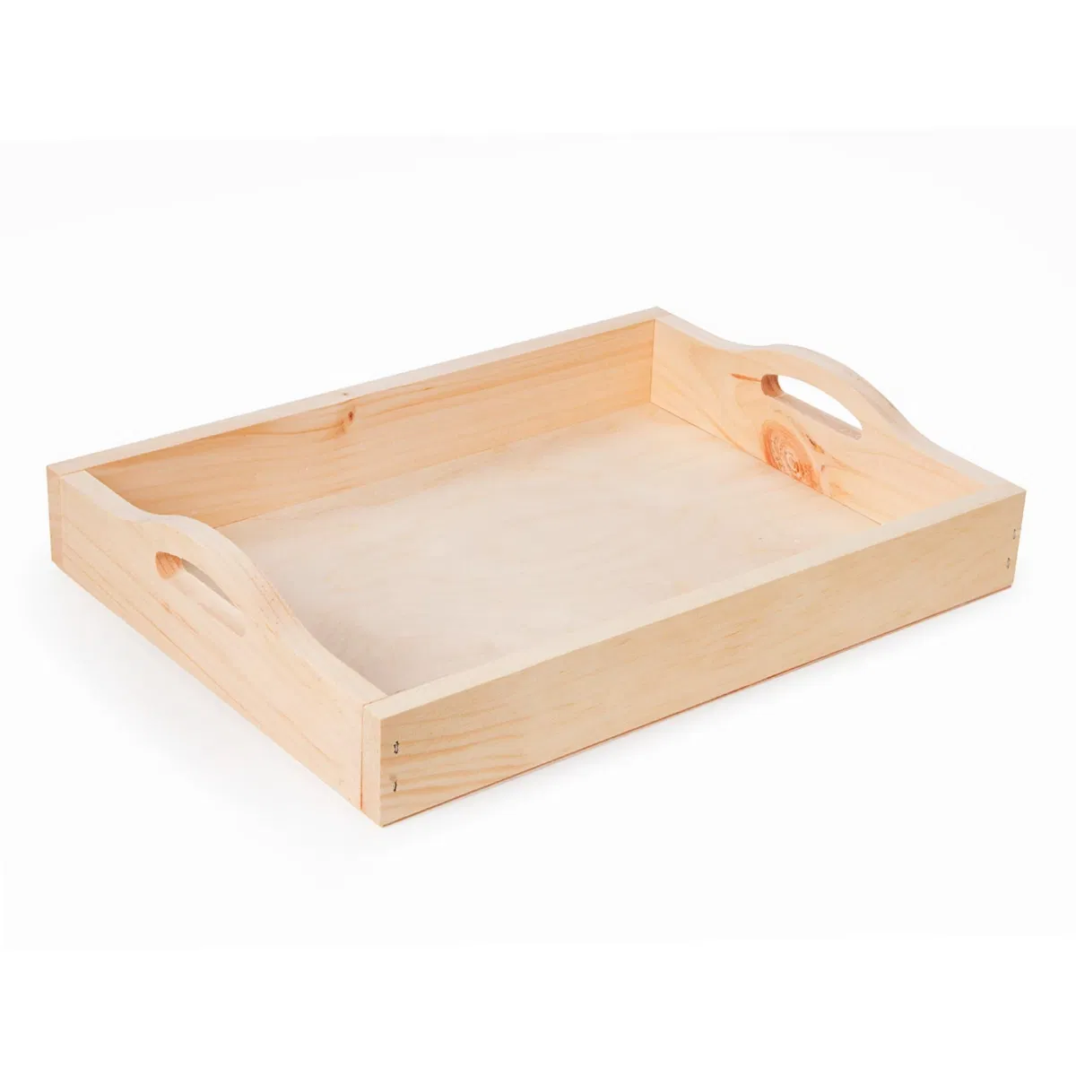 Wholesale Hotel Classical Handmade Tea Coffee Carry Tray Walnut Long Rectangle Solid Wood Serving Tray