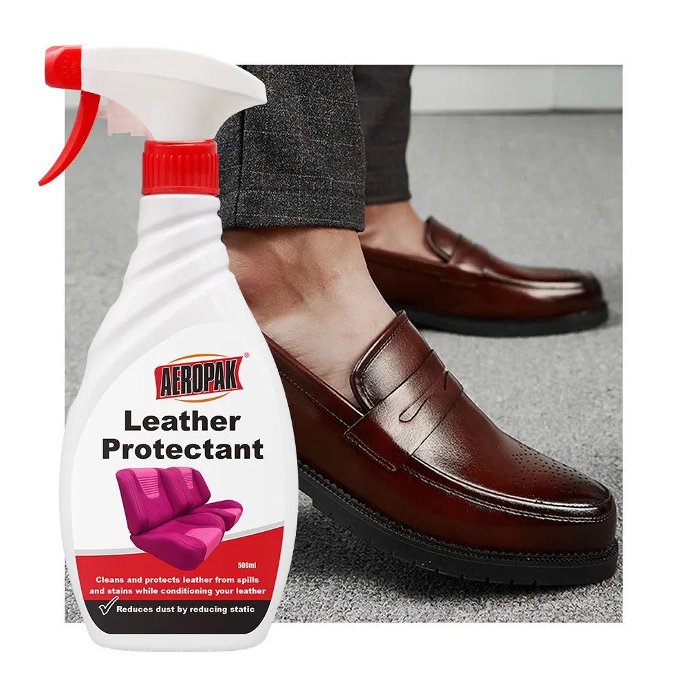 Aeropak 500ml Bottle Extends Lifespan Effective Car Leather Shine Protects Protectant Spray Conditioner for Mold & Bacteria Resistant
