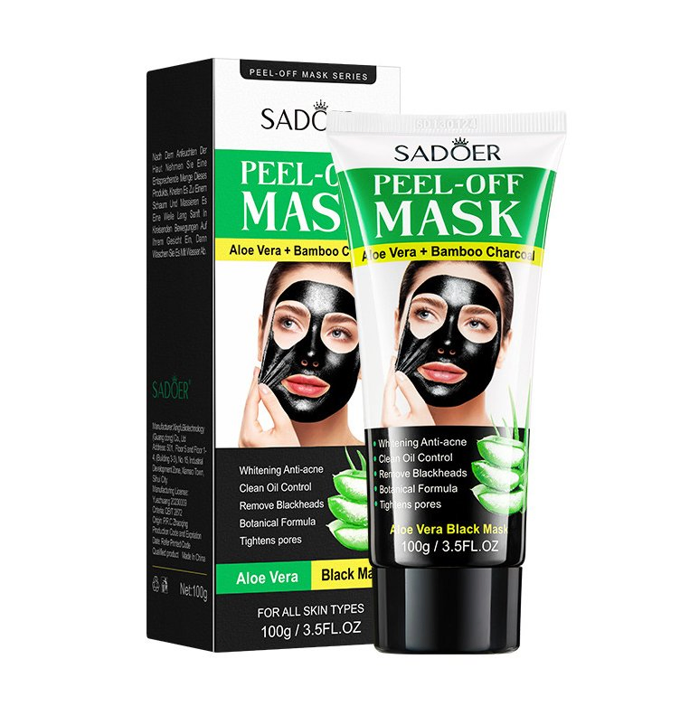 Online Wholesale and Retail Natural Organic Aloe Vera Rose Gold Facial Care Face and Nose Cleansing Peel off Black Mask for Blackhead Remover