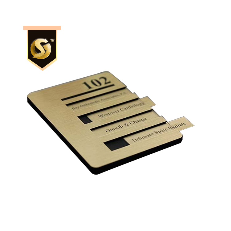 Custom Aluminum Door Number Plates Name for Meeting Rooms