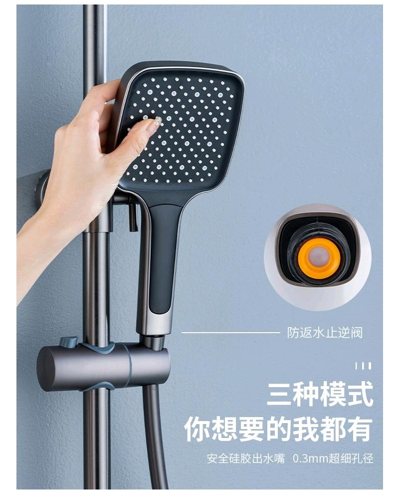 High Quality 4 Way Grey Thermostatic Bathroom Shower Mixer Tap for Made in China